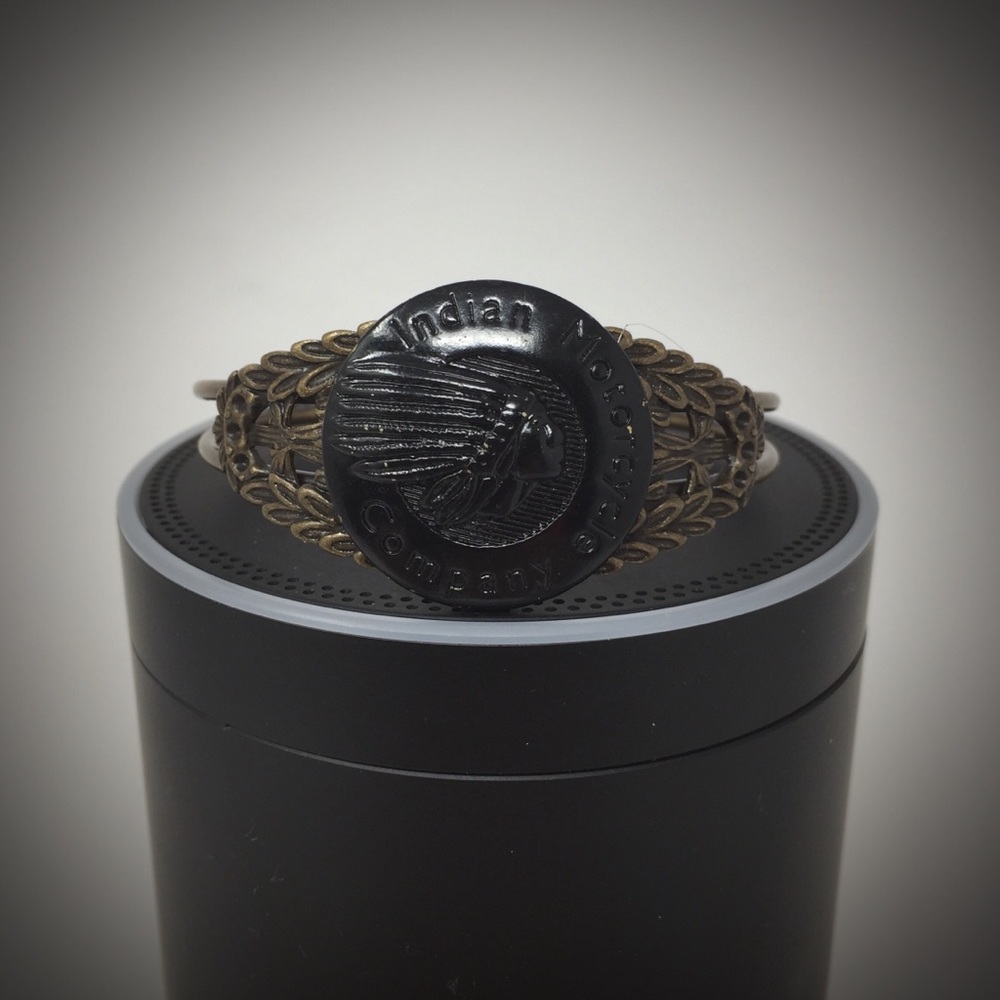 Handcrafted Indian Motorcycle Button Bracelet